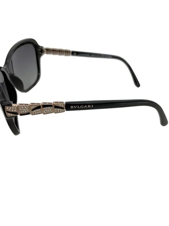 Bvlgari Sunglasses Black Serpenti Acetate Rhinestone Eyewear main image 9
